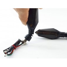 Повороты на квадроцикл мотоцикл матовый бегущий огонь LED c габаритом пара