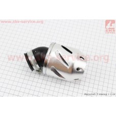 Фильтр воздушный нулевой 35мм 45град. с колпачком прямым "ПУЛЯ", хром.