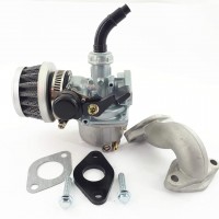 Карбюратор квадроцикла ATV 110 - 125 кубов диф 19мм (+ фильтр, патрубок, прокладки) Алюминий