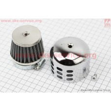 Фильтр воздушный нулевой 42мм прямой с колпачком стальной