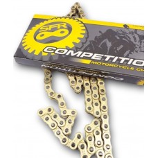 Цепь привода усилинная для мотоцикла квадроцикла  шаг 428Н   118 звеньев GOLD