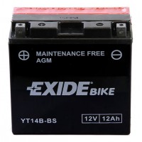 Аккумулятор сухозаряженный AGM 12Ah 190A EXIDE ET14B-BS = YT14B-BS