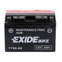 Аккумулятор сухозаряженный AGM 8Ah 110A EXIDE YT9B-BS = ET9B-BS