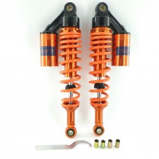 Амортизаторы для квадроцикла / мотоцикла 340-360 мм масляные универсальные Оранжевые (пара)